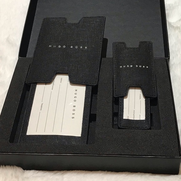 Brand New Hugo Boss Leather Luggage Tag Gift Set - Picture 6 of 6